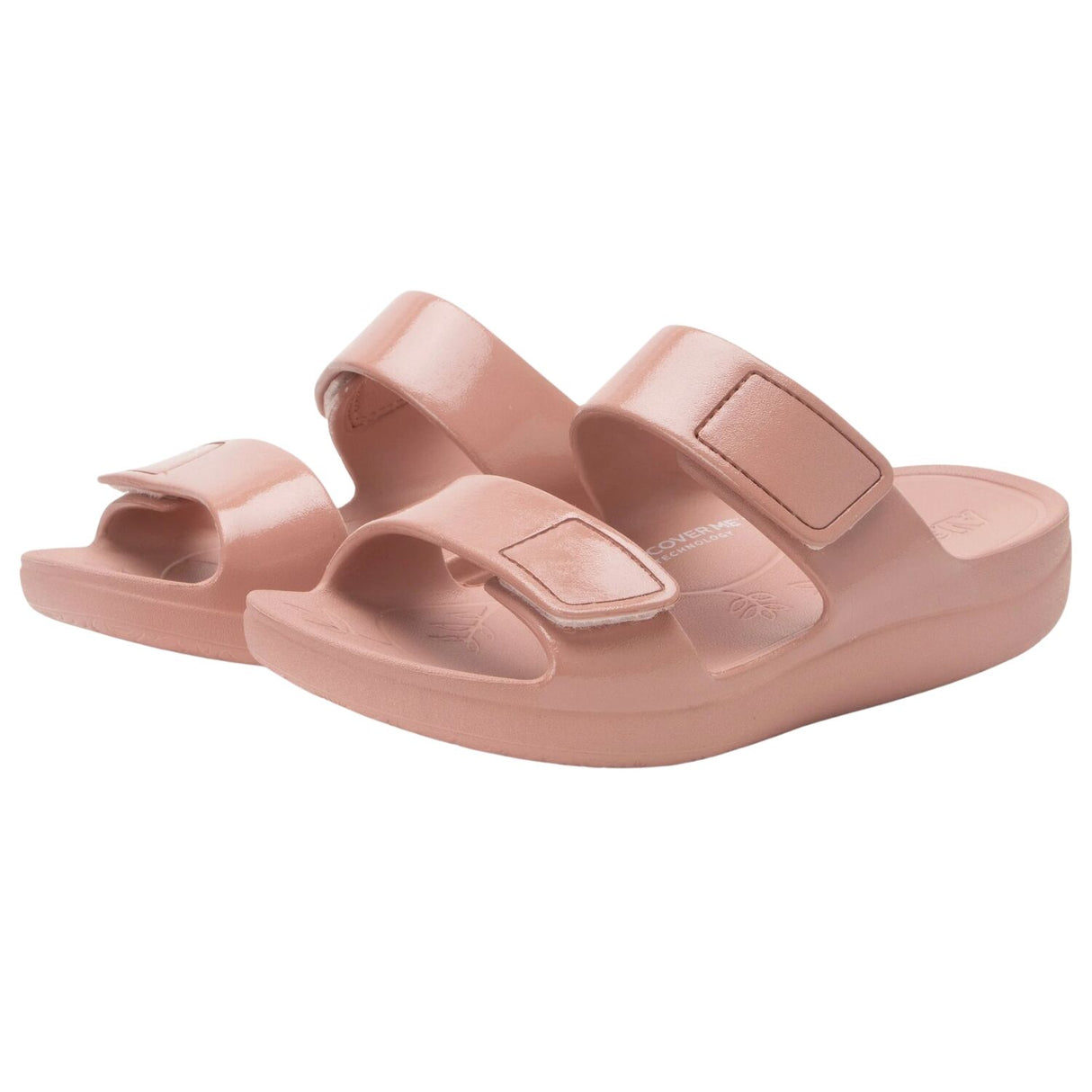 Orbyt Women’s Double Strap EVA Slide Sandals w/ Adjsutable Straps in Dusty Rose - EUR 41