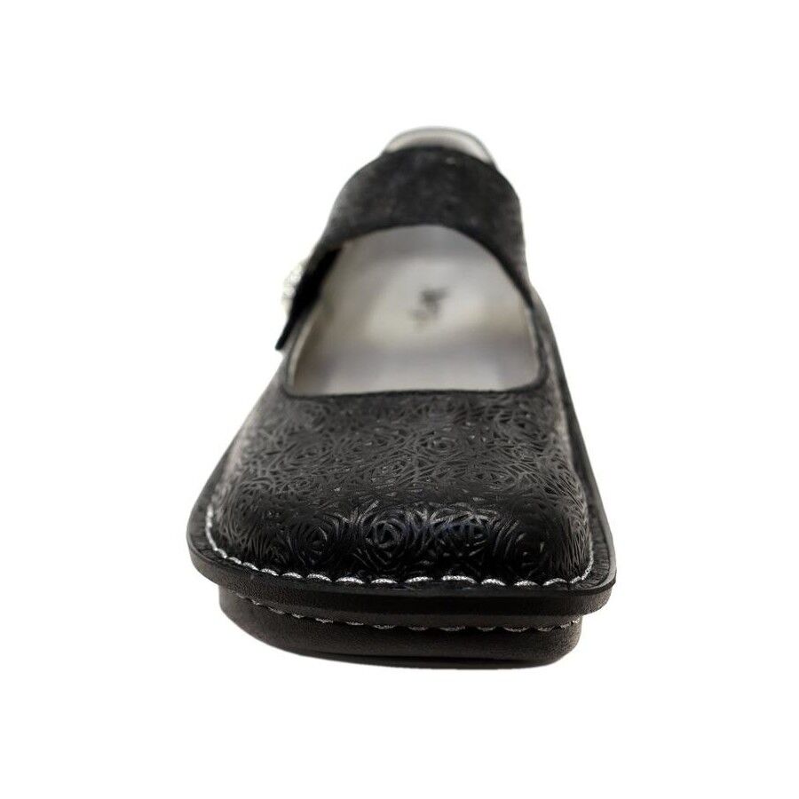 Alegria Paloma Womens Mary Jane Shoes Embossed Leather Comfort APMA in Inky