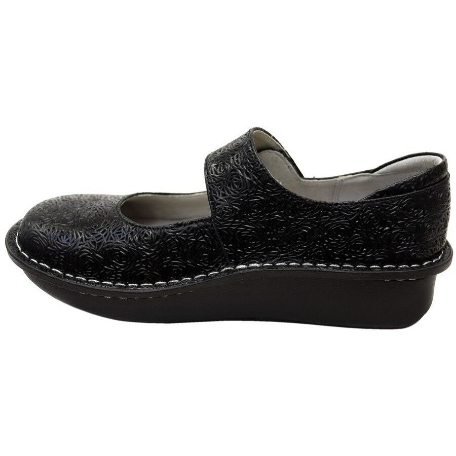 Alegria Paloma Womens Mary Jane Shoes Embossed Leather Comfort APMA in Inky