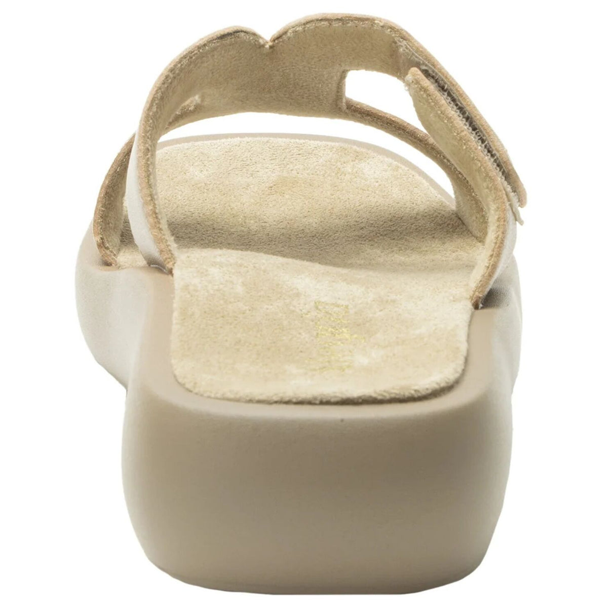 Alegria Portia Women’s Sandals Leather Adjustable Strap Comfort Slip-On in Beige