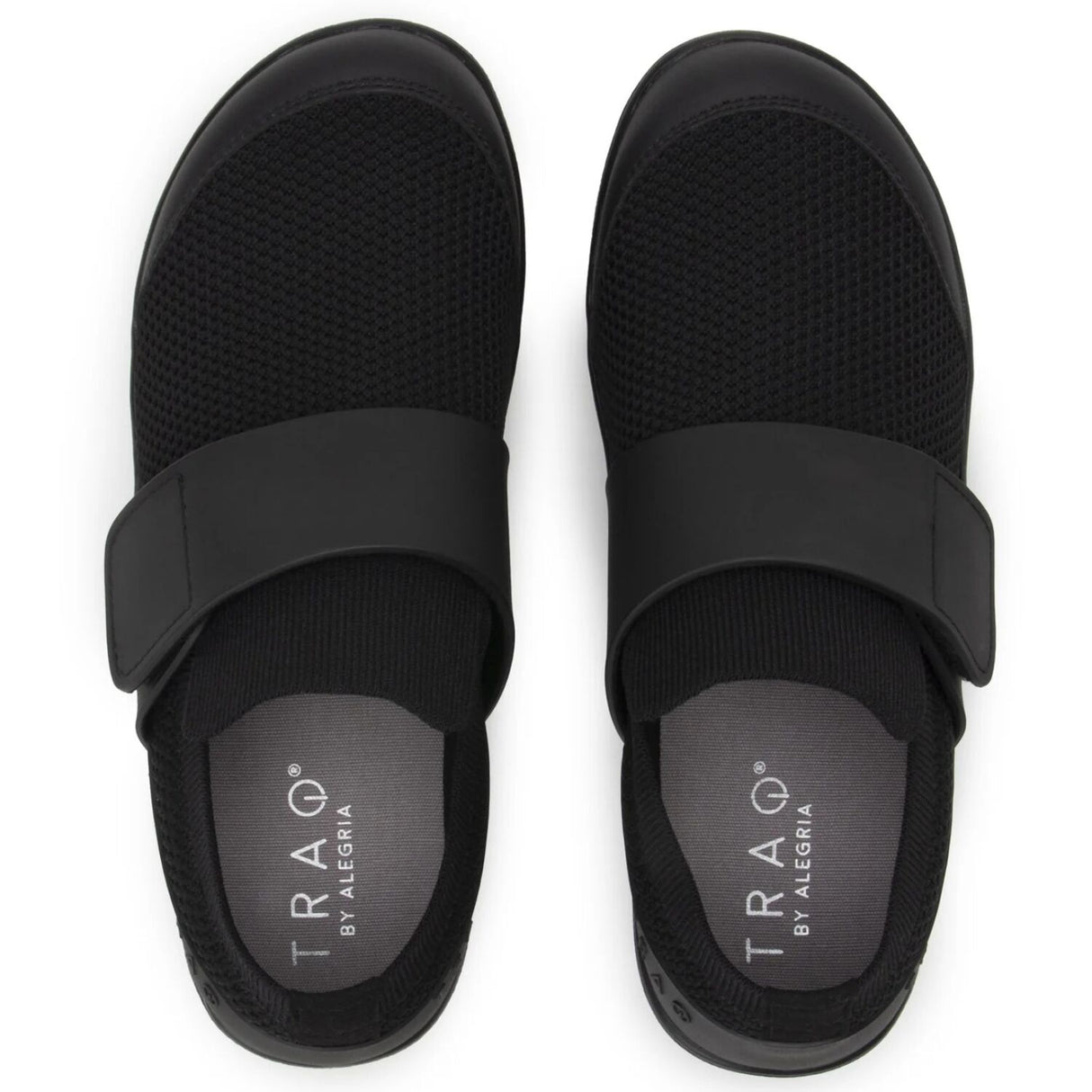 TRAQ Qwik Mens Smart Shoes Hook & Loop Q-Sport Rocker Slip-Resistant in Blackout