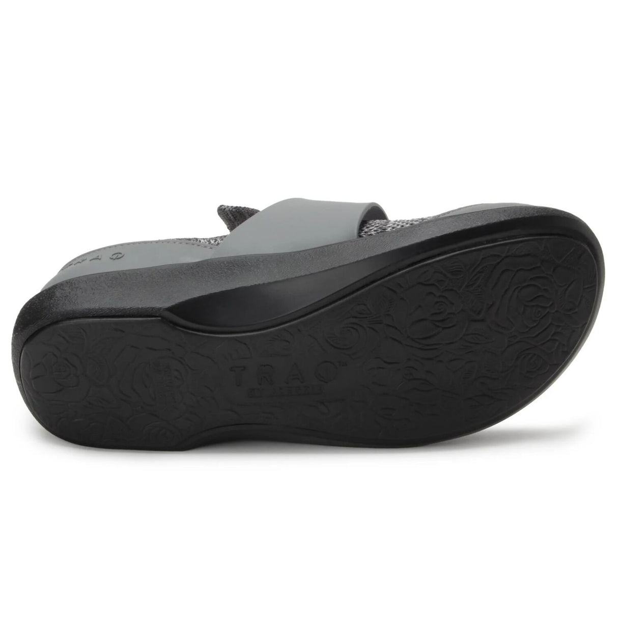 Alegria TRAQ Qwik Womens Walking Shoes Breathable Knit Slip-On in Charcoal