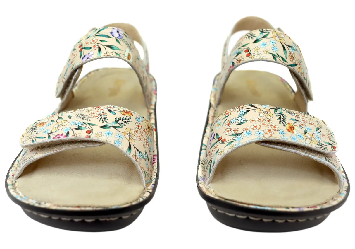 Alegria Verona Womens Comfort Leather Sandals in Summer Thyme