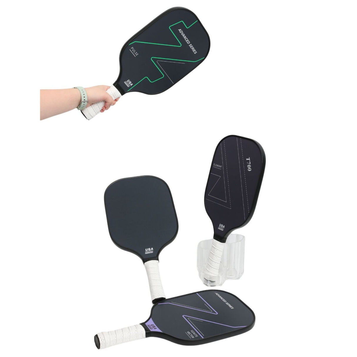 4x Graphite Carbon Fiber Pickleball Paddles Bulk (Racket/Racquets)