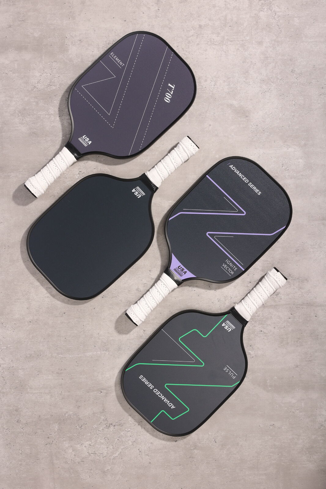 4x Graphite Carbon Fiber Pickleball Paddles Pickle Ball Racket Racquet Bulk