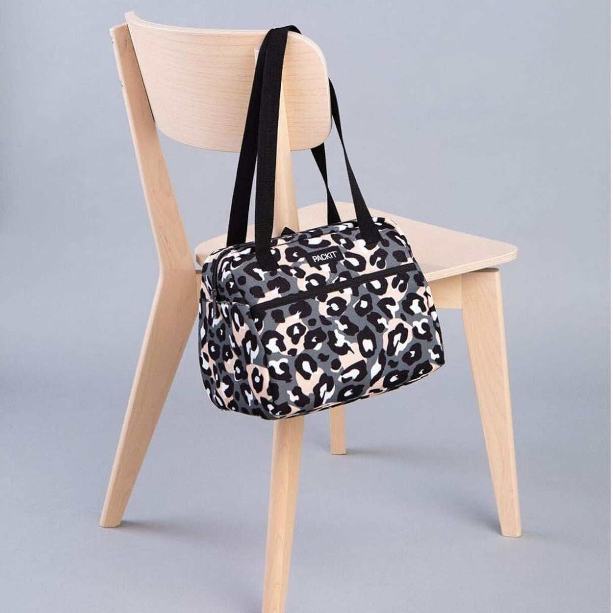 PACKIT Freezable Ice Lunch Bag Tote Food Storage Camping Travel Tiger - Wild Leopard