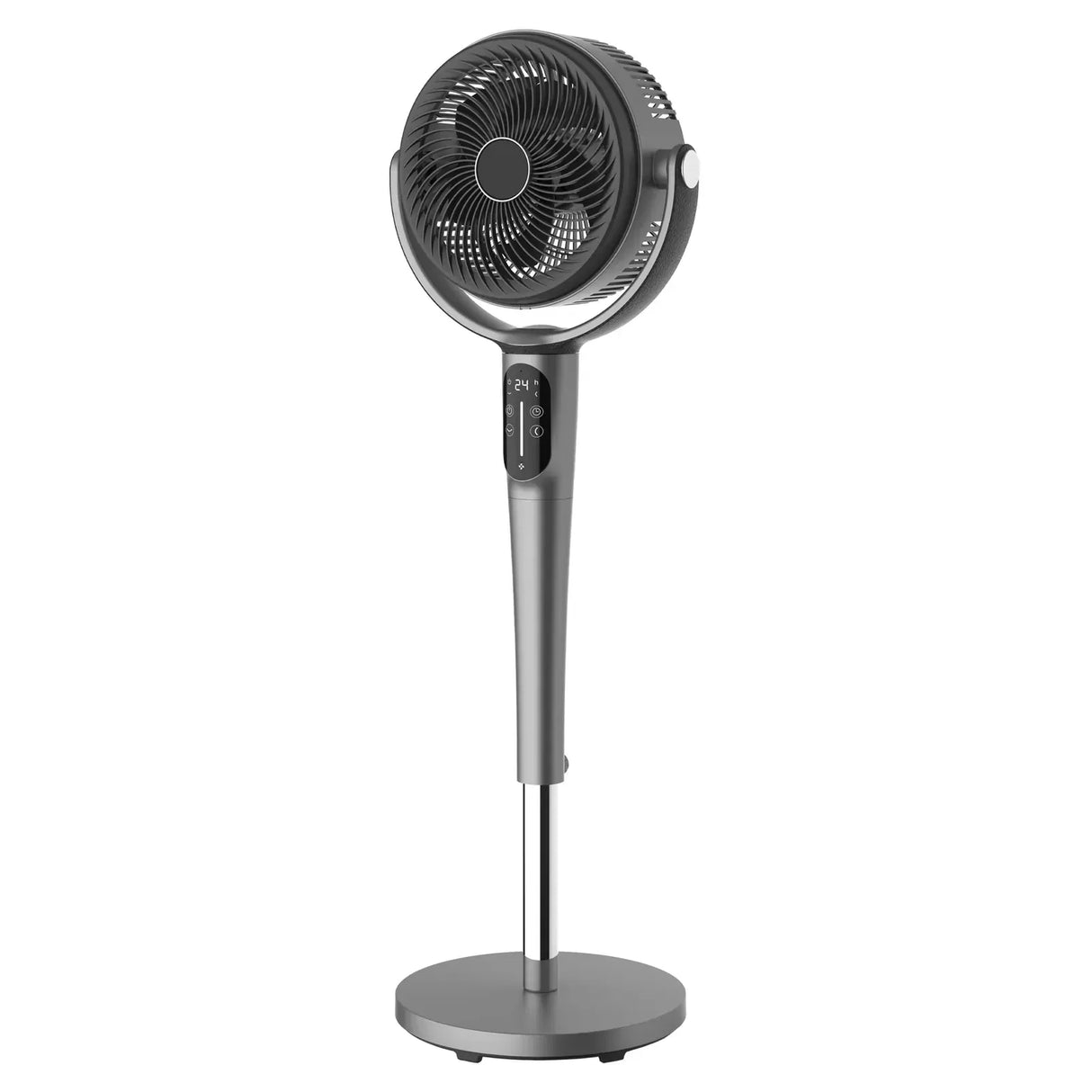 2x Sheffield 3D Pedestal Circulator Fan w/ LCD & Remote Control Bulk Pack - Grey (PLA1955)