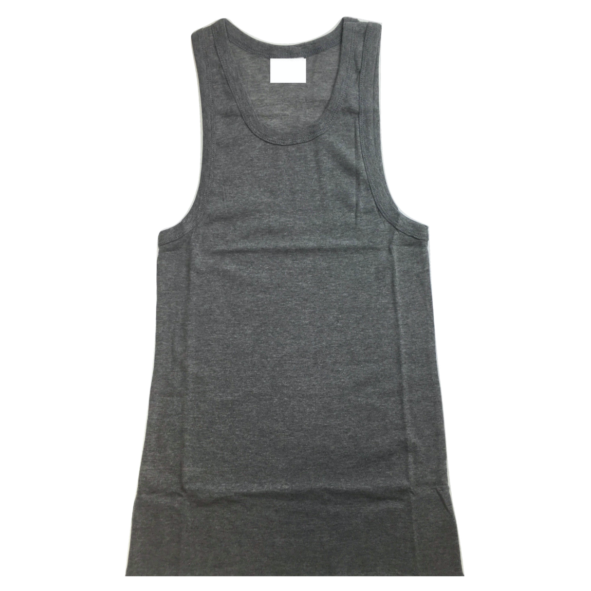 Mens PLAIN SINGLET 100% Cotton Blank Slim Tank Top Gym Basic Casual S-3XL - Black