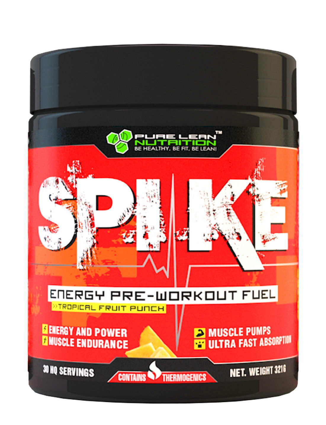 2x SPIKE Pre Workout Energy Fuel - Tropical Fruit Punch