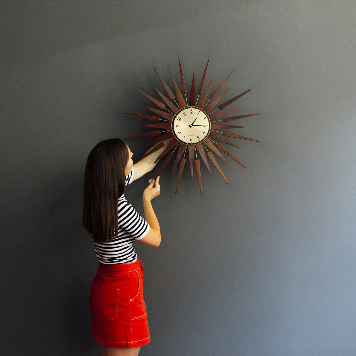 Newgate Pluto Clock - Dark Oak