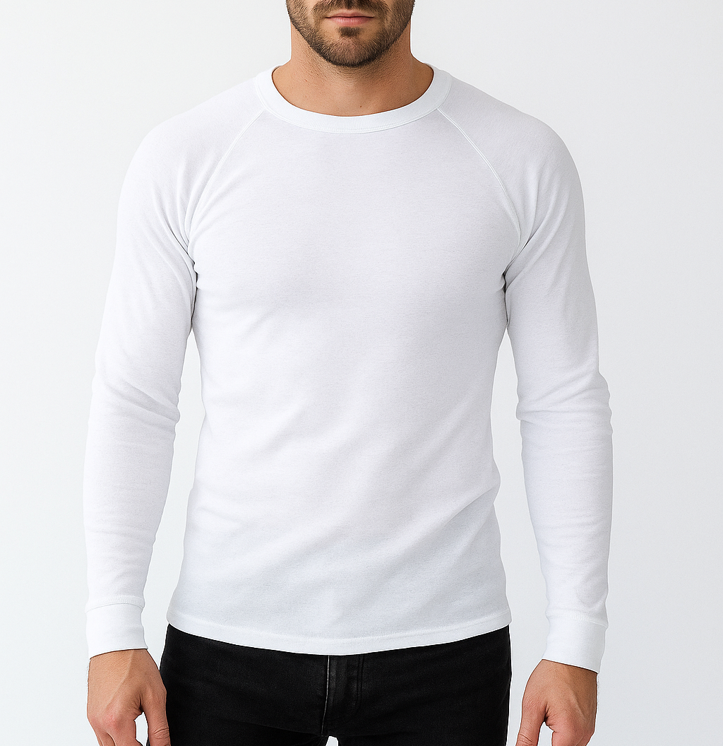Sherpa Mens Long Sleeve Polypro Thermal Baselayer Top in White
