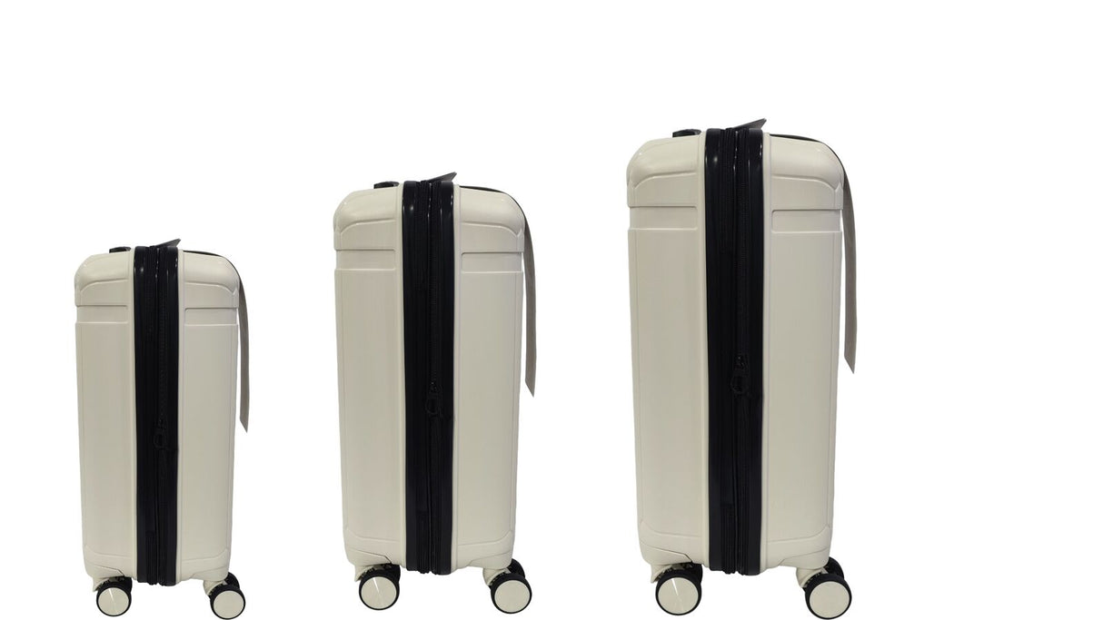 FUTURA 3pcs Set Luggage Trolley Suitcases Travel Bags 20/24/28" - Bone