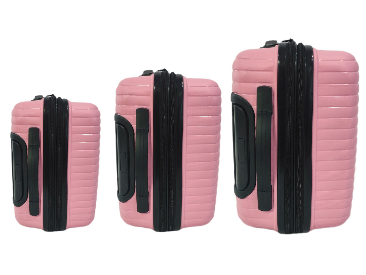FUTURA 3pcs Set Luggage Trolley Suitcases Travel Bags 20/24/28" - Pastel Pink