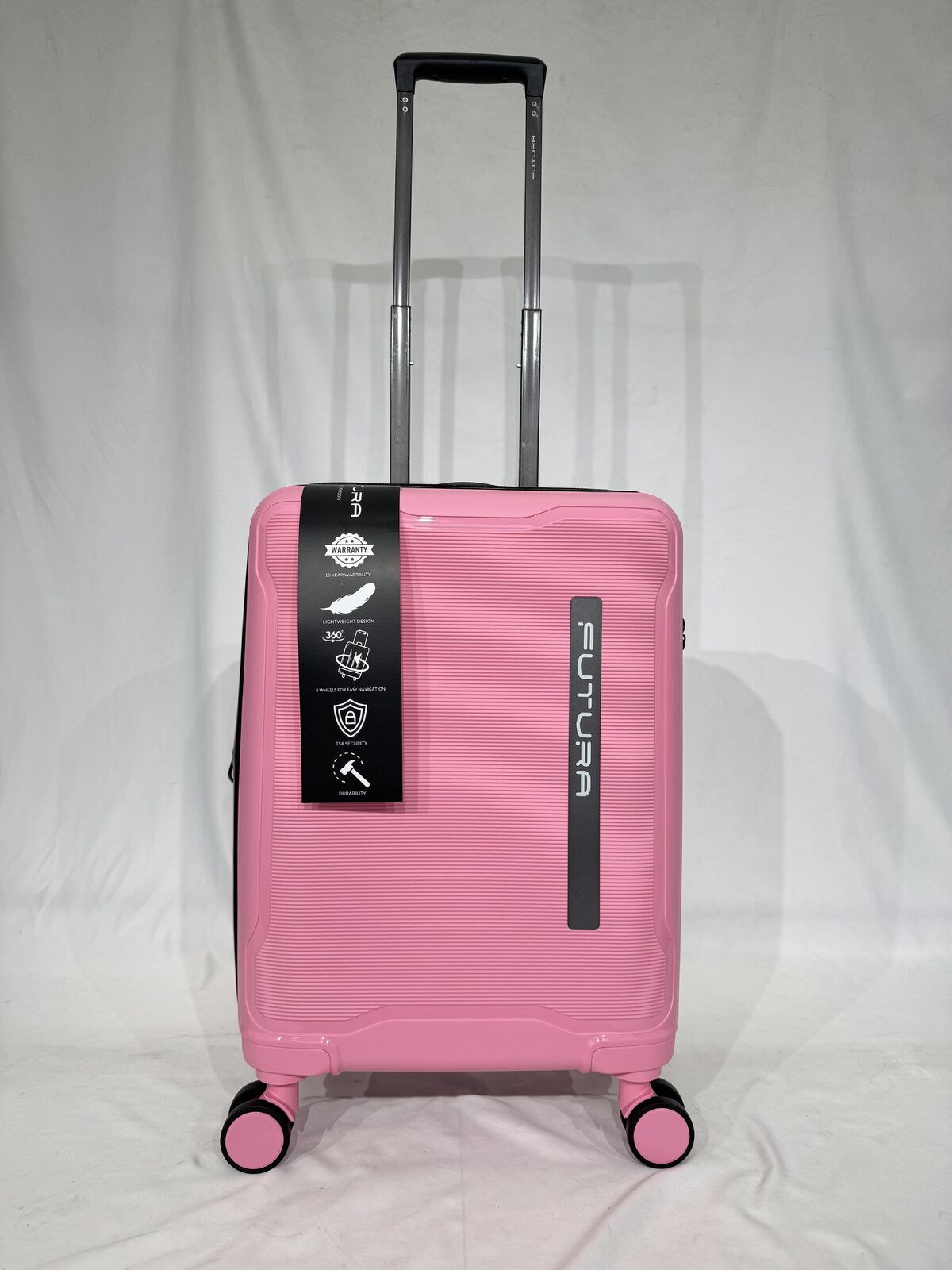 FUTURA Hardshell 3-Piece Luggage Bag Set Travel Suitcase w/ TSA Locks in Pastel Pink