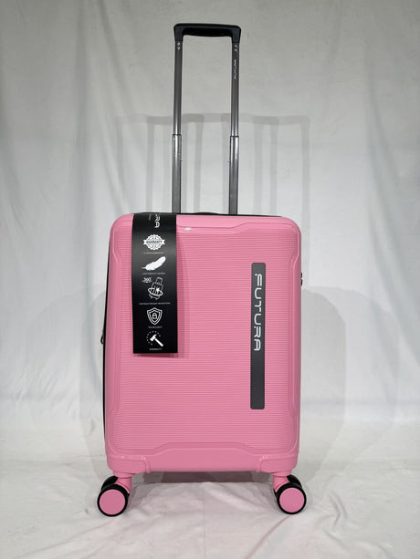 FUTURA Hardshell 3-Piece Luggage Bag Set Travel Suitcase w/ TSA Locks in Pastel Pink