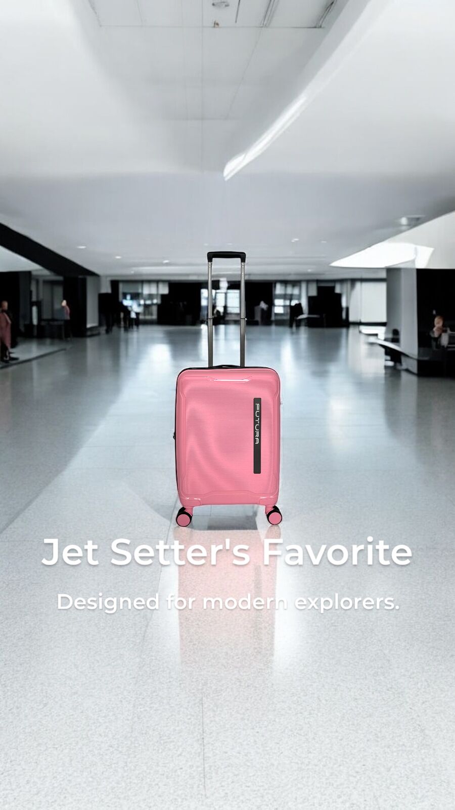 FUTURA Hardshell 3-Piece Luggage Bag Set Travel Suitcase w/ TSA Locks in Pastel Pink