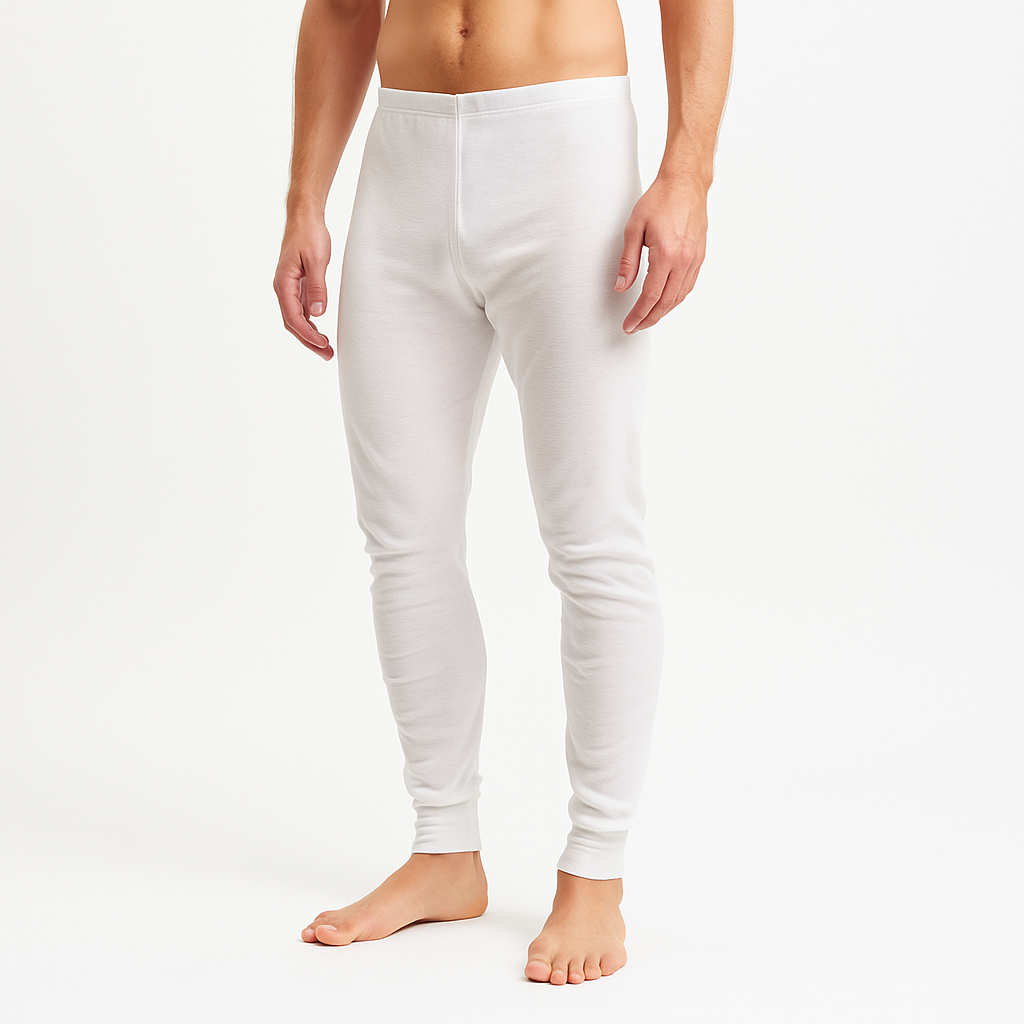 Sherpa Mens Polypro Thermal Long Johns Pants Baselayer Warm Winter in White
