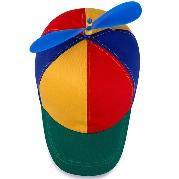 Propeller Helicopter Hat - Clown/Jester Windmill Snap Cap (Fancy Dress Costume)