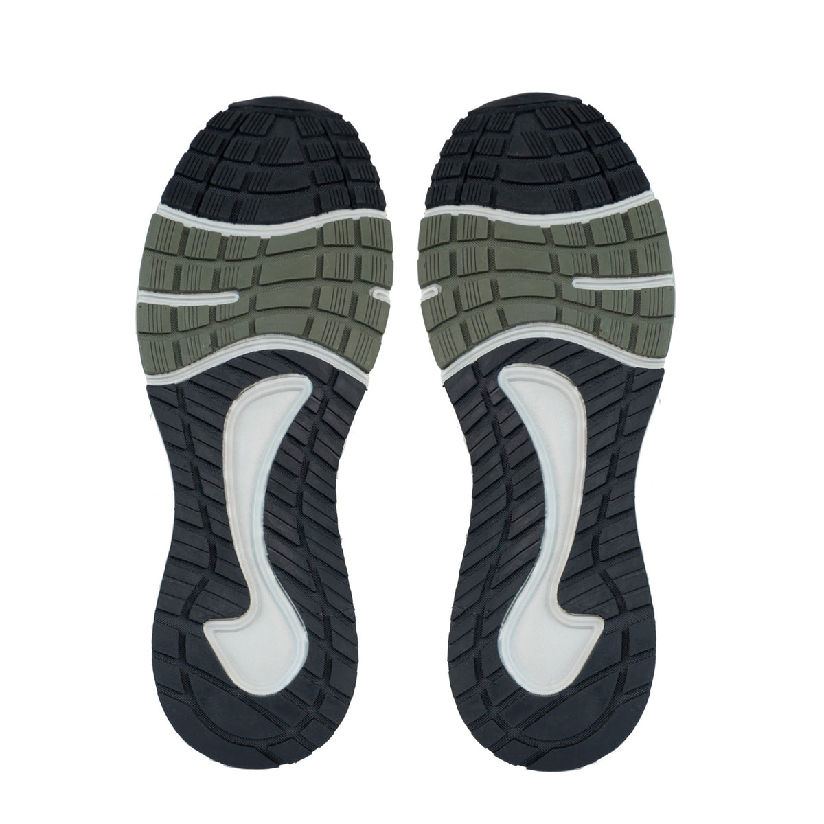 Sfida Prota Mens Lace Up Knit Runners - Black/Khaki (Running Shoes/Sneakers)