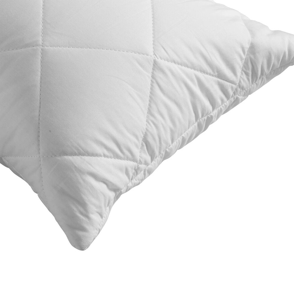 10x White Quilted Cotton Pillow Protector Bulk Pack - Breathable Slip Case - 48x74cm