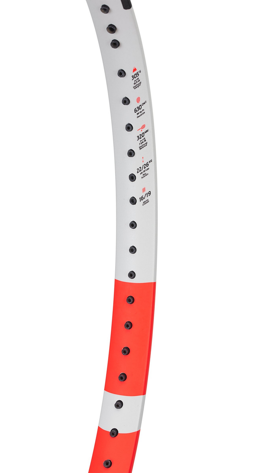 Babolat Pure Strike 98 16/19 Tennis Racquet in White/Red (Unstrung)