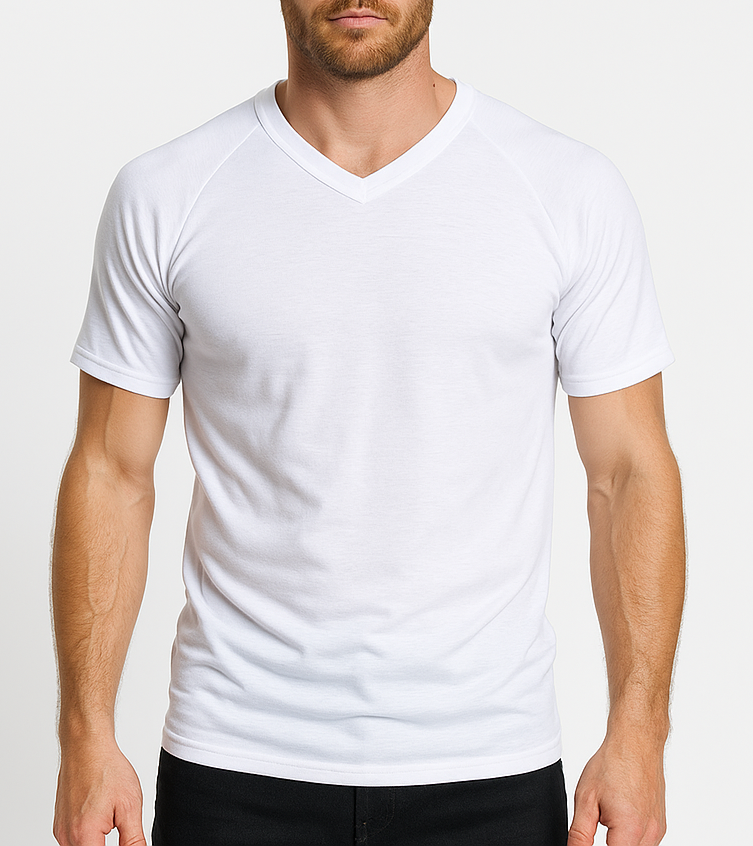Sherpa Mens Polypro Short Sleeve V Neck Thermal Top Baselayer in White