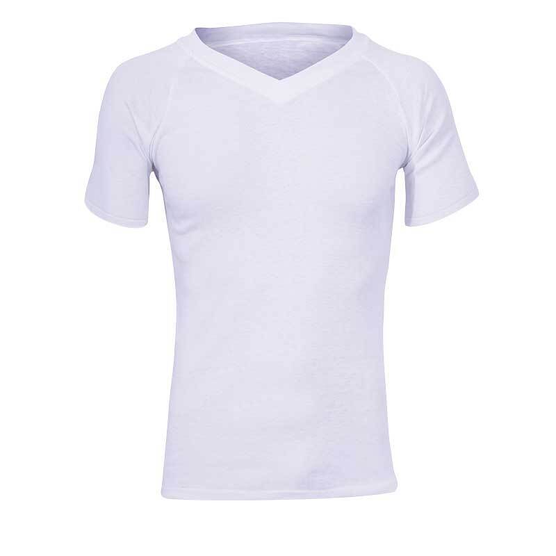 Sherpa Mens Polypro Short Sleeve V Neck Thermal Top Baselayer in White