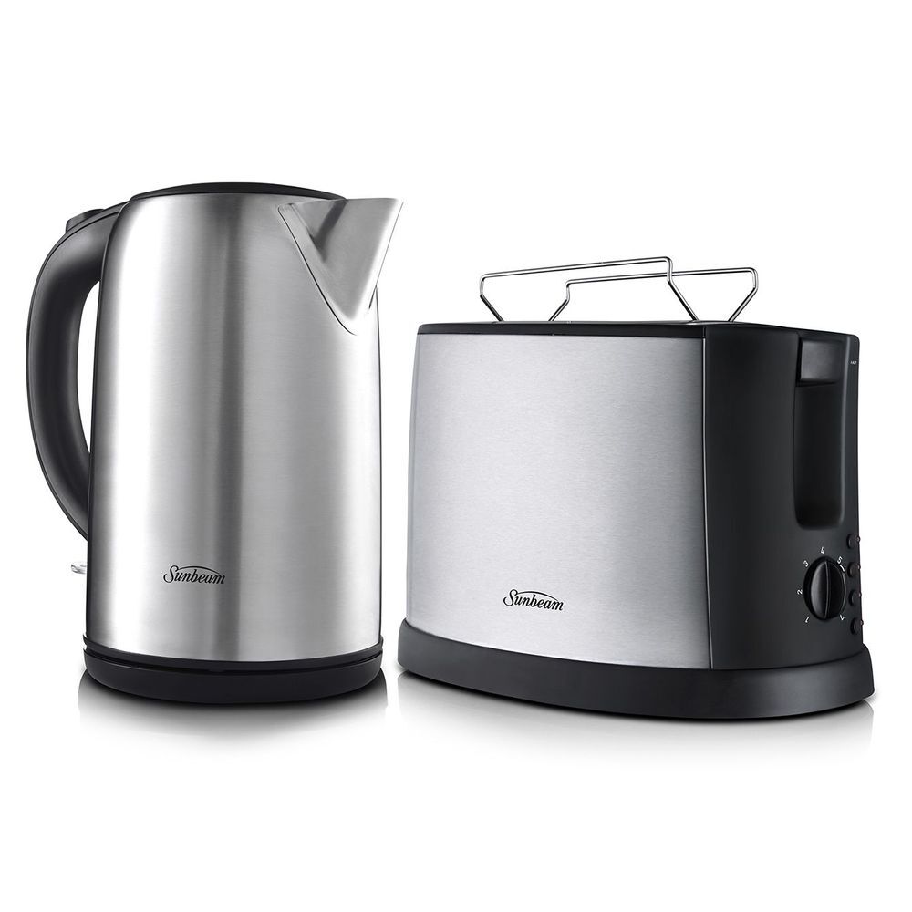 Sunbeam Breakfast Essentials Kettle & Toaster Stainless Steel Cordless Combo Set - PU5201