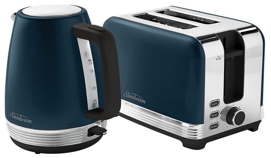 Sunbeam The Chic Collection Breakfast Pack Up Teal & Polished Stainless Steel - Blue - PUM3510BL