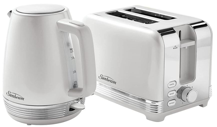 Sunbeam The Chic Collection Breakfast Pack Up White & Polished Stainless Steel - PUM3510WH