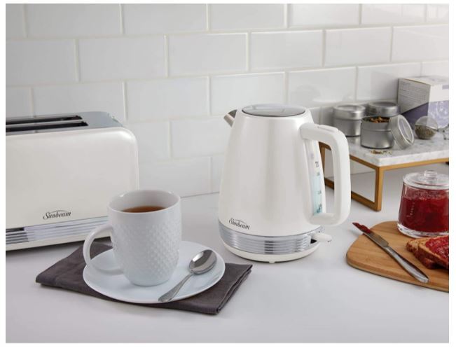 Sunbeam The Chic Collection Breakfast Pack Up White & Polished Stainless Steel - PUM3510WH