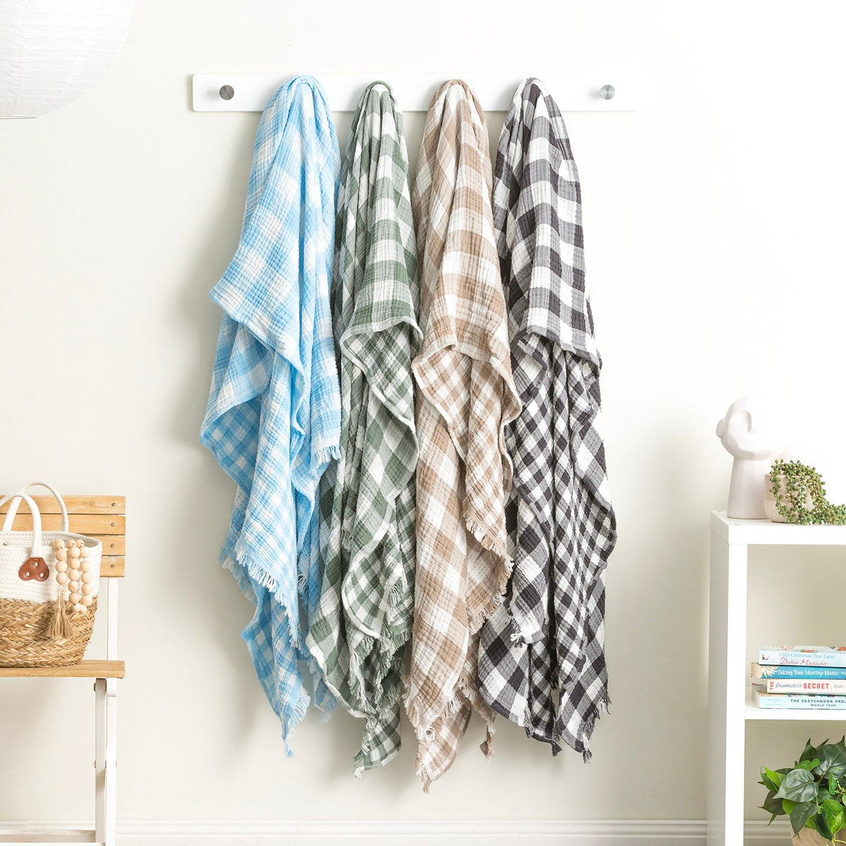 Renee Taylor Atlantic Reversible Vintage Washed Cotton Decorative Throw Blanket - Emerald (130 x 200cm)