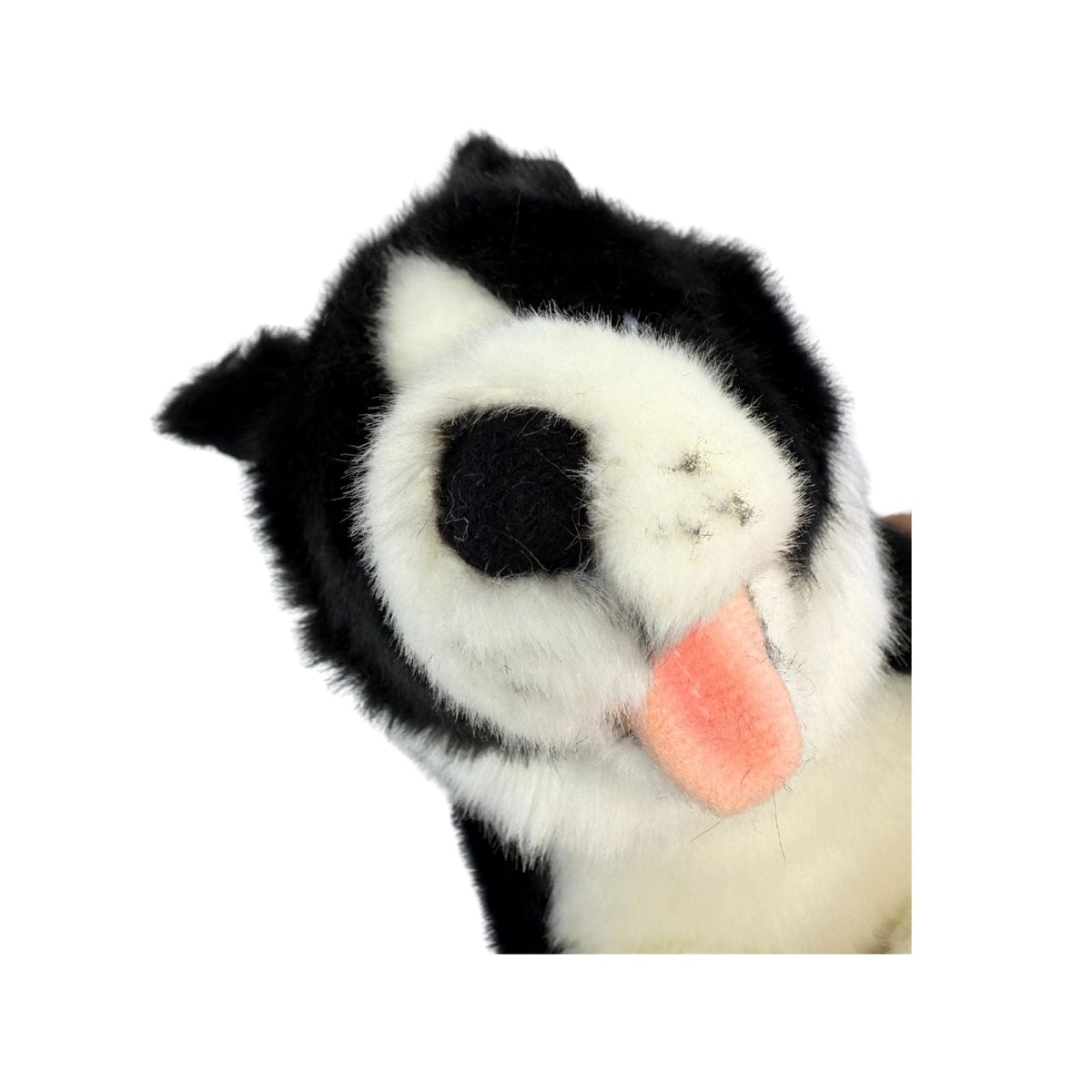 Bocchetta Patch 28cm Floppy Border Collie Puppy Plush Toy - Black/White (Realistic Stuffed Animal Dog Gift)