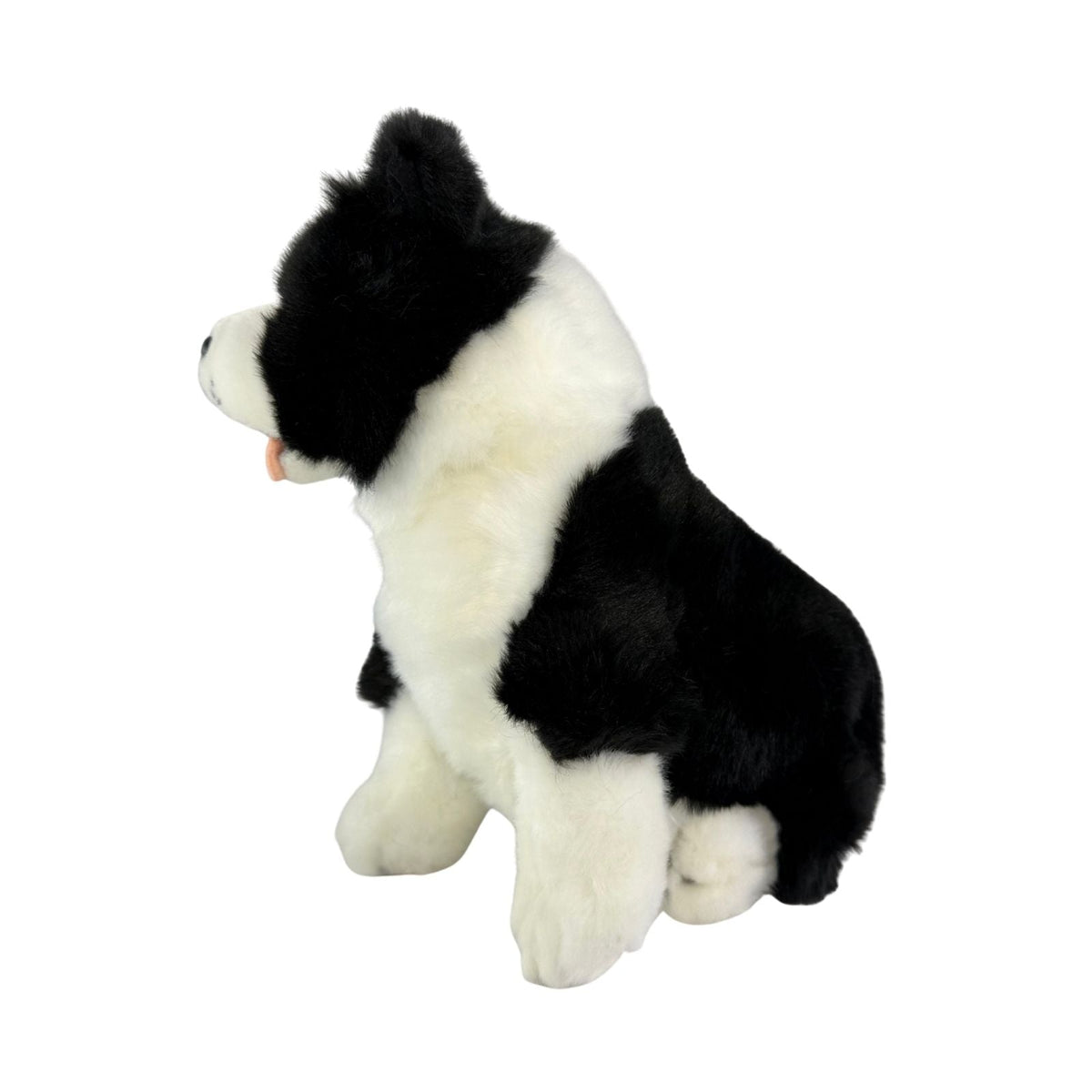 Bocchetta Pepsi 23cm Sitting Border Collie Puppy Plush Toy - Black/White (Realistic Stuffed Animal Dog Gift)