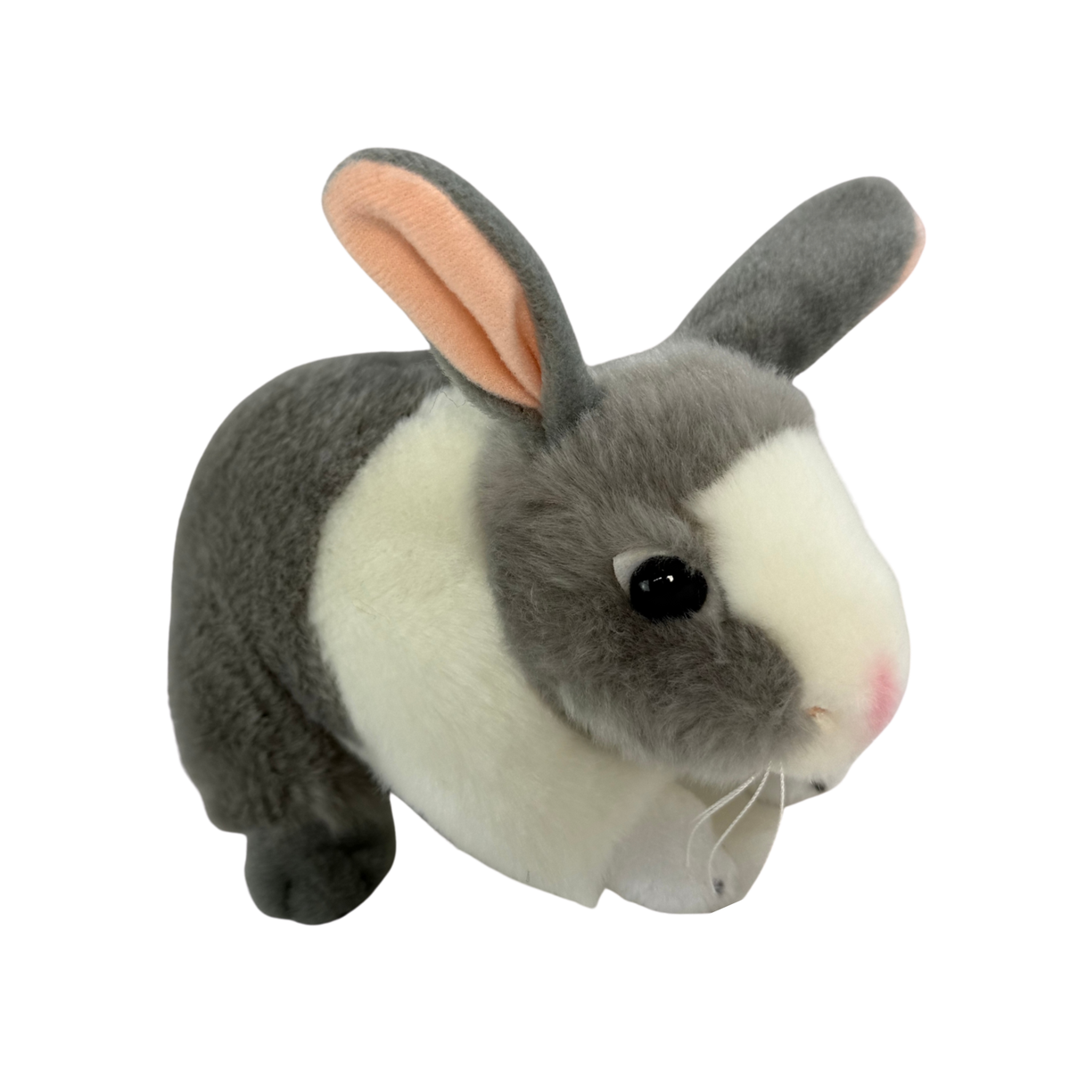 Bocchetta Peter 25cm Standing Bunny Rabbit Plush Toy - Grey/White (Realistic Stuffed Animal Easter Gift)