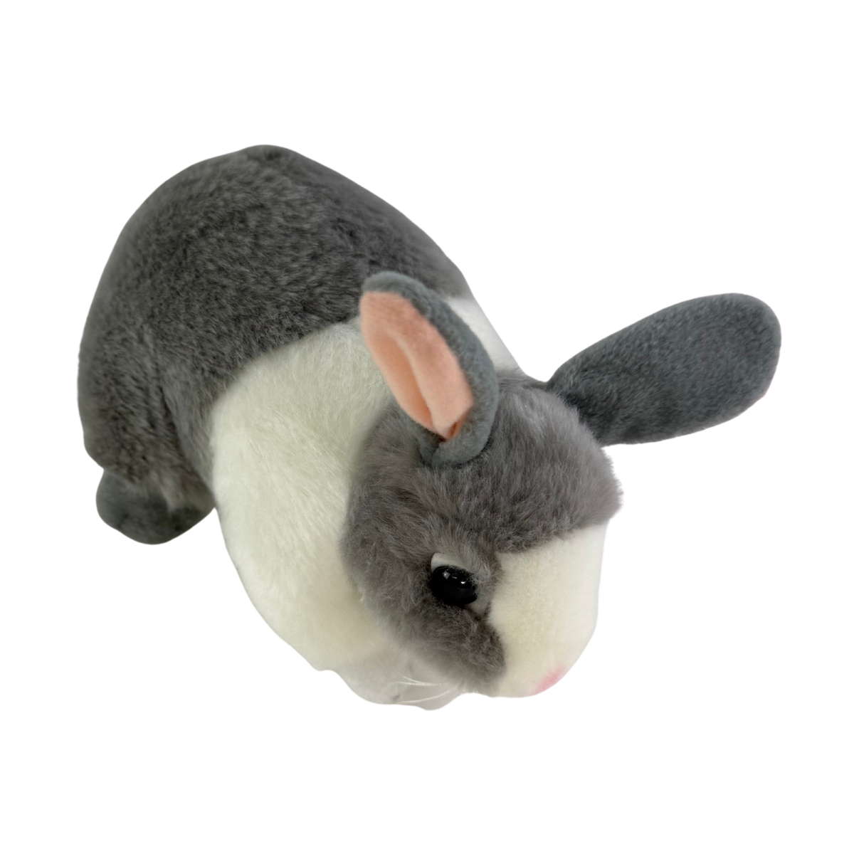 Bocchetta Peter 25cm Standing Bunny Rabbit Plush Toy - Grey/White (Realistic Stuffed Animal Easter Gift)
