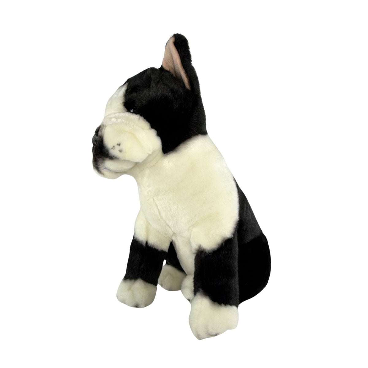 Bocchetta Pierre 30cm Sitting French Bulldog Plush Toy - Black/White (Realistic Stuffed Animal Dog Gift)