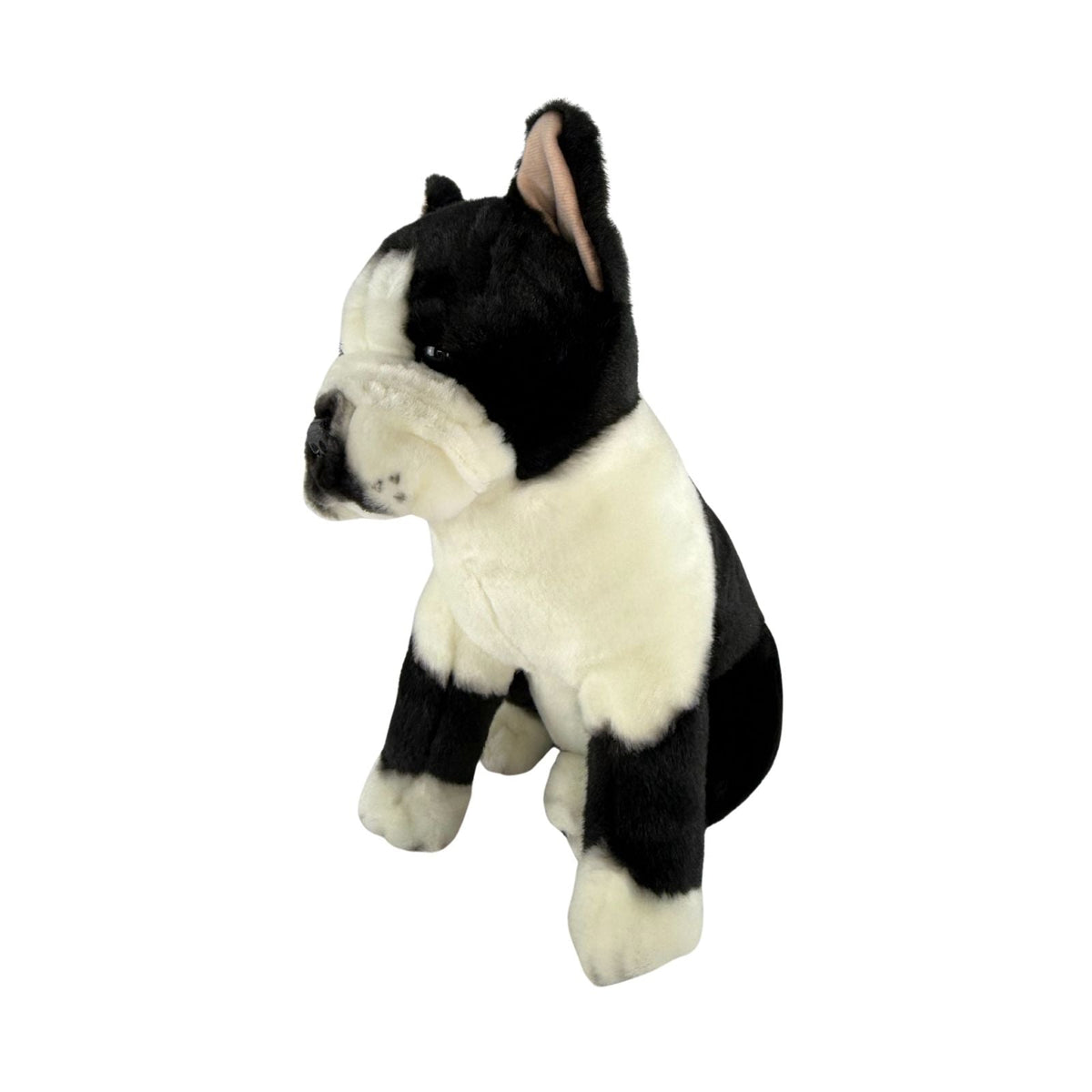 Bocchetta Pierre 30cm Sitting French Bulldog Plush Toy - Black/White (Realistic Stuffed Animal Dog Gift)