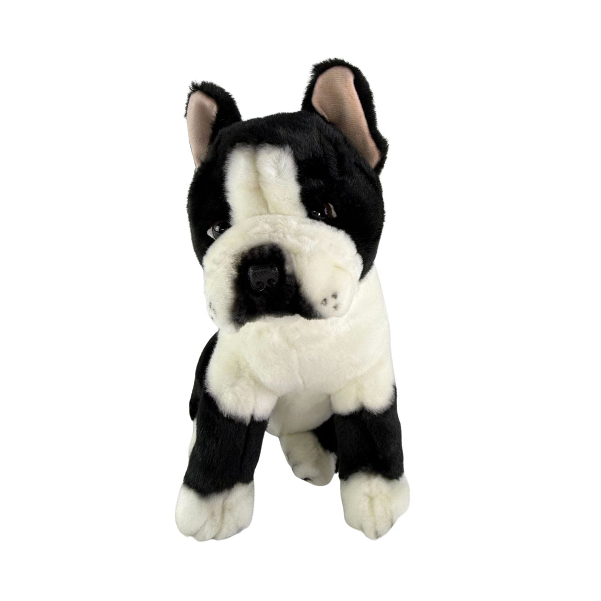 Bocchetta Pierre 30cm Sitting French Bulldog Plush Toy - Black/White (Realistic Stuffed Animal Dog Gift)