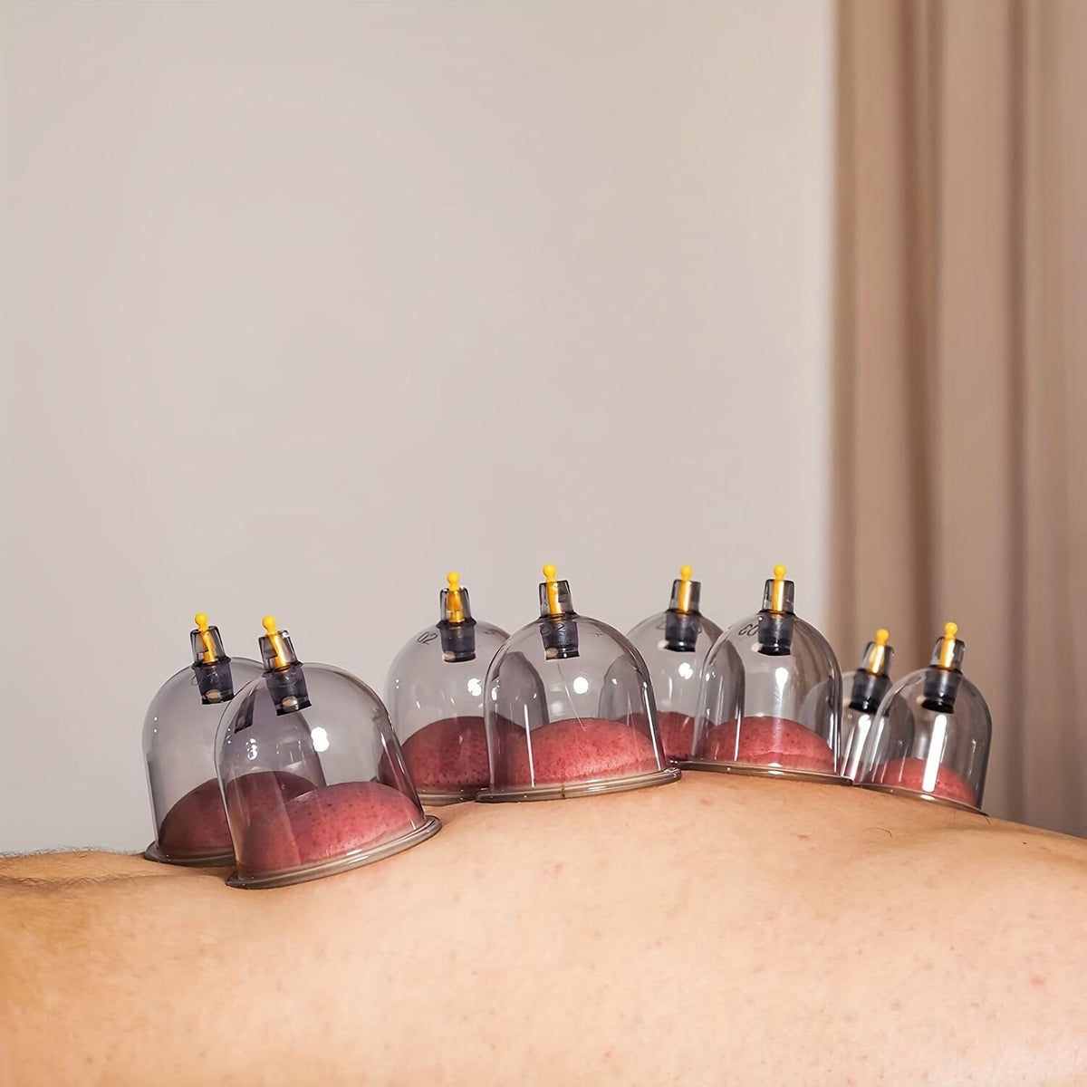 Professional Cupping Set with Pump - Vacuum Suction Cups Home Massage Kit - 24 Cups Set