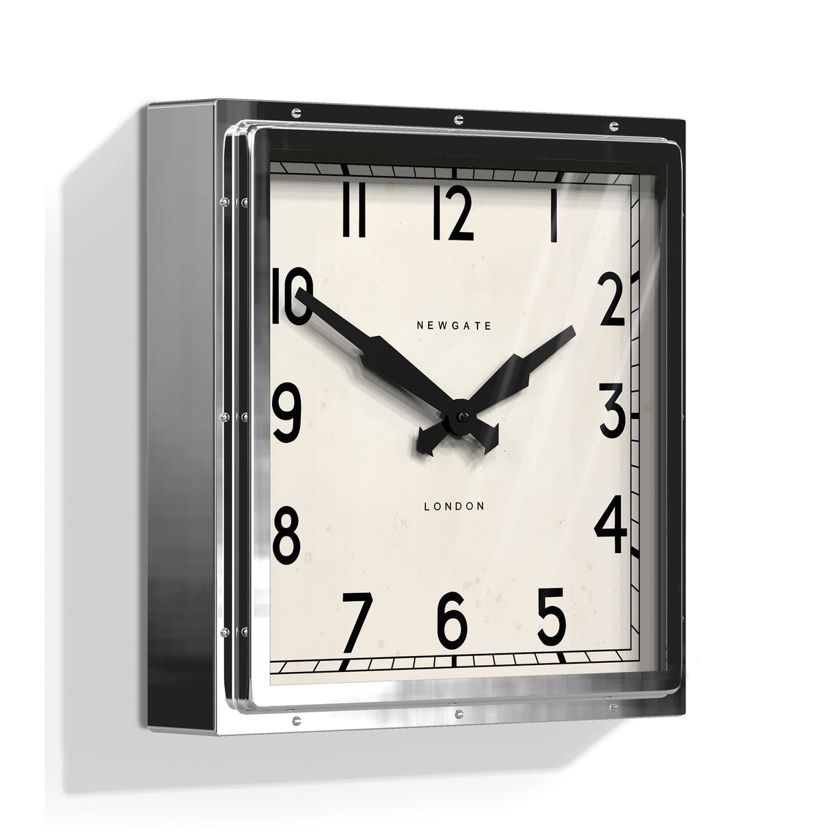 Newgate Quad Clock - Chrome
