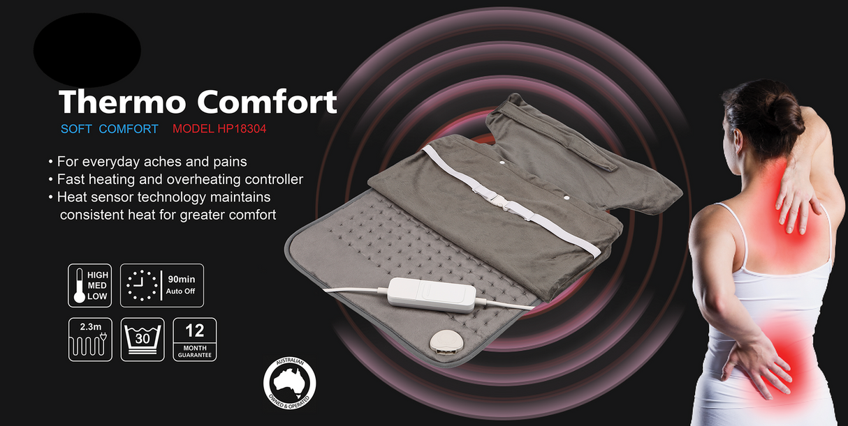 Large Thermo Comfort HEAT PAD - Electric w/ Chair Attachment