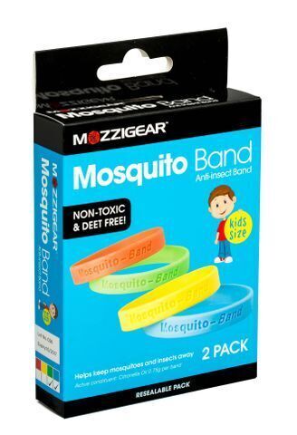 Mozzigear Kids Mosquito Repellent Wrist Band - Non-Toxic - 2 Pack