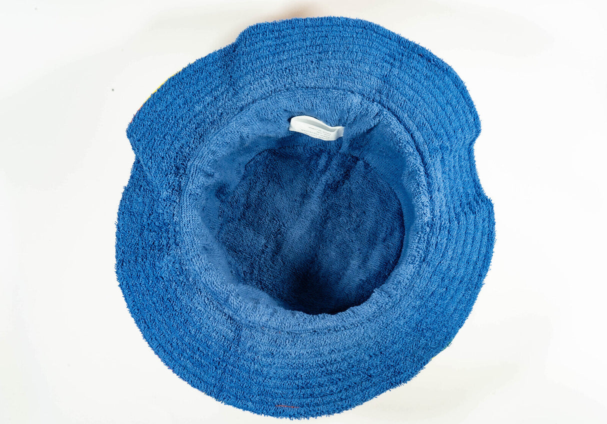 Rainbow Terry Towelling Bucket Hat Gay Lesbian Mardi Gras Party Cap LGBT - Reversible