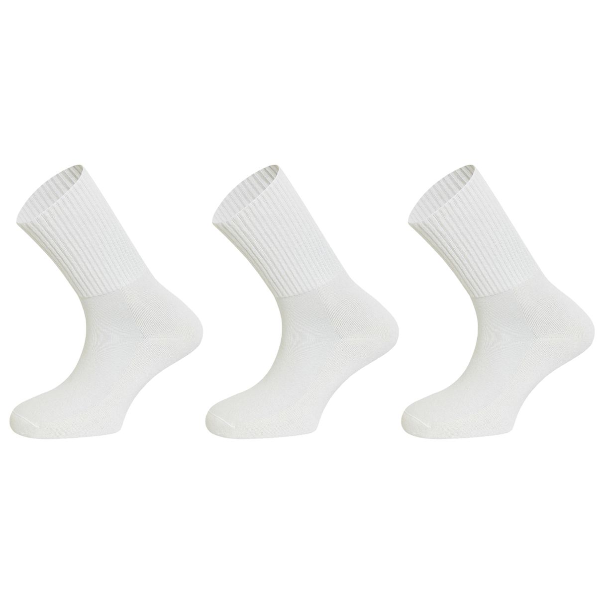 3x Reflexa Mens Diabetic Flat Toe Seam Socks Pack - Natural (Comfort Circulation)