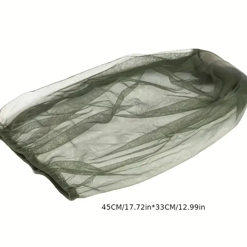 Premium Mosquito Head Net - Mesh Insect Protector for Outdoors - Black