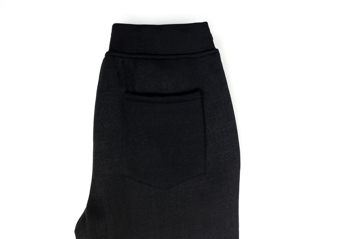 Riflessi Mens Skinny Track Pants Joggers - Slim Cuffed Fleece Gym/Casual Sweat Pants - Black