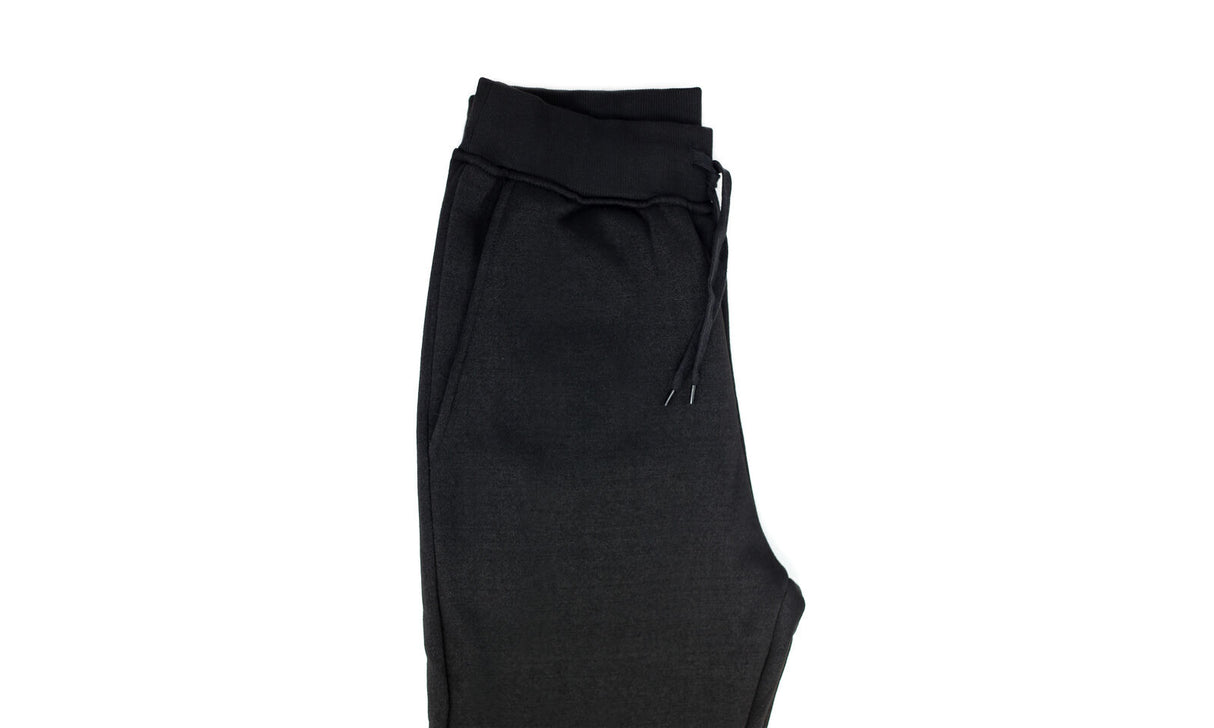 Riflessi Mens Skinny Track Pants Joggers - Slim Cuffed Fleece Gym/Casual Sweat Pants - Black