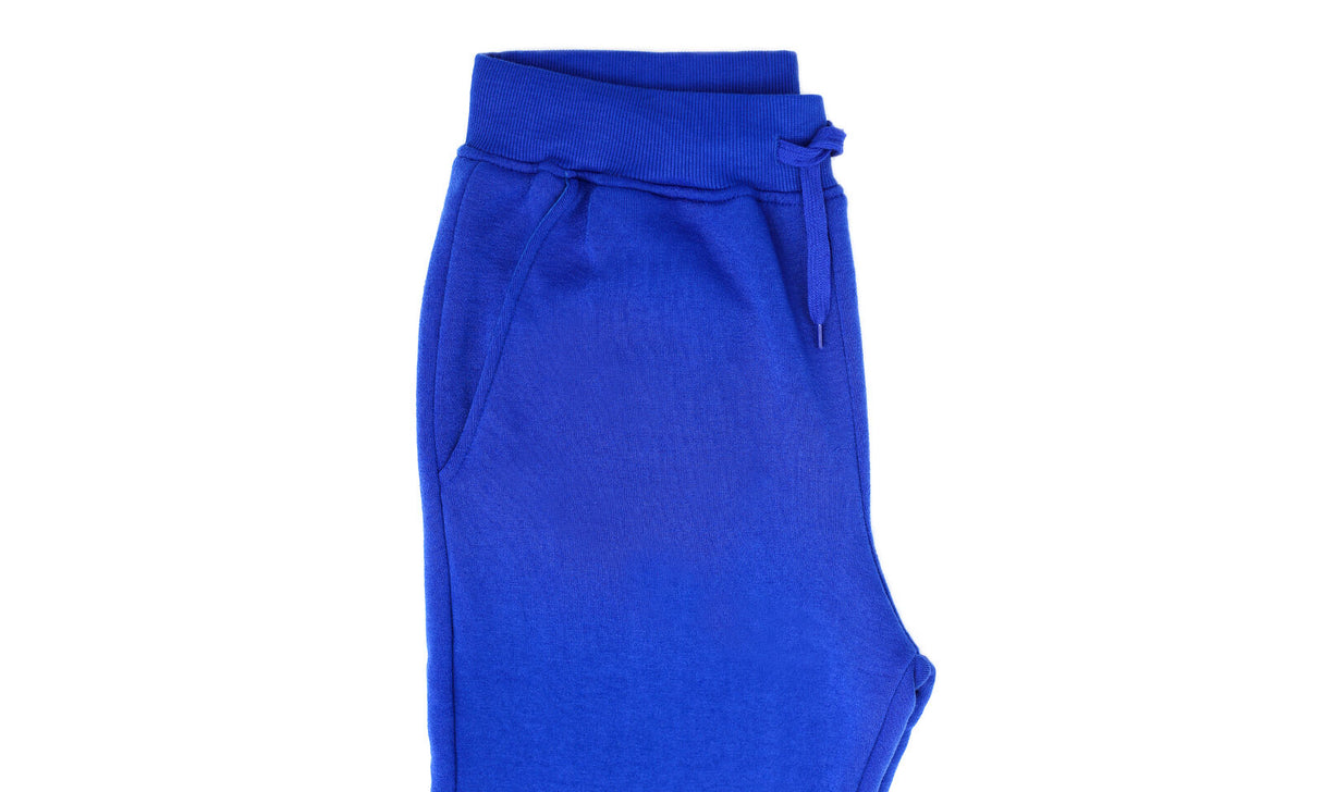 Riflessi Mens Skinny Track Pants Joggers - Slim Cuffed Fleece Gym/Casual Sweat Pants - Royal Blue