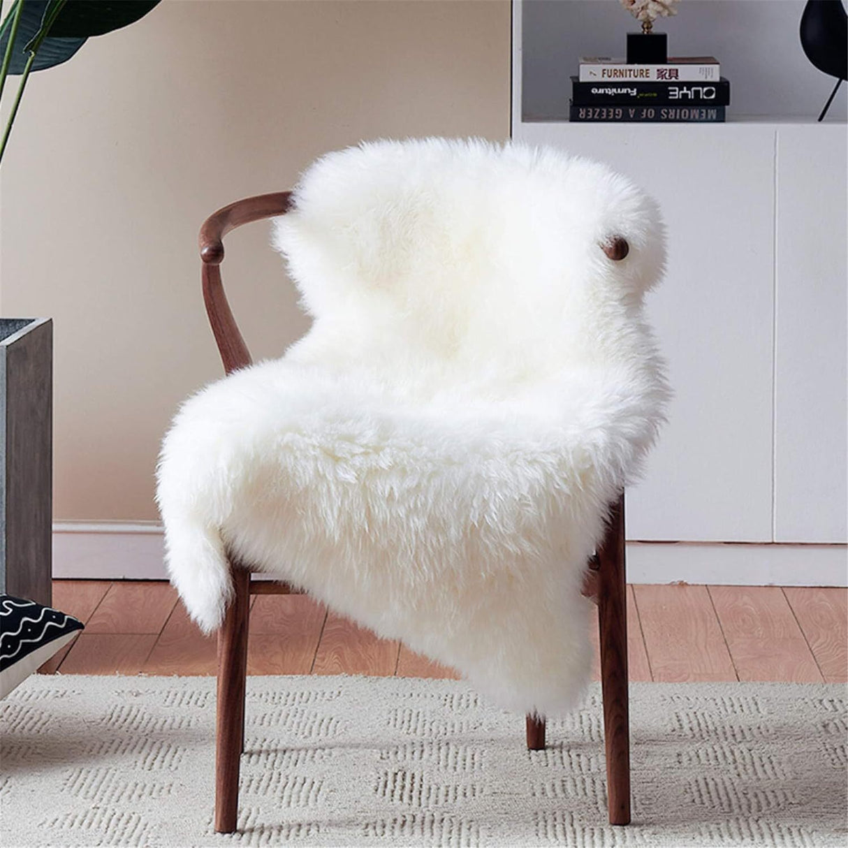 Australian Sheepskin Rug - Genuine Lambskin Rug - Long Wool & Fluffy - White